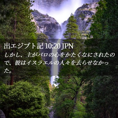Picture 02 - 出エジプト記 10:20 JPN - しかし、主がパロの心をかたくなに - Bible Verse Picture