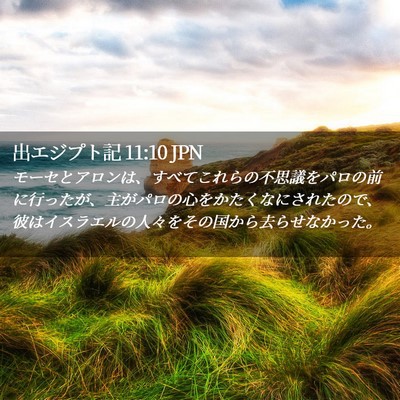 Picture 02 - 出エジプト記 11:10 JPN - モーセとアロンは、すべてこれらの - Bible Verse Picture