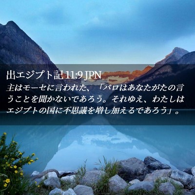Picture 02 - 出エジプト記 11:9 JPN - 主はモーセに言われた、「パロはあ - Bible Verse Picture