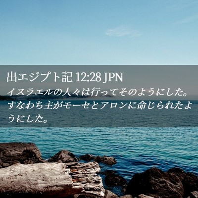 Picture 02 - 出エジプト記 12:28 JPN - イスラエルの人々は行ってそのよう - Bible Verse Picture