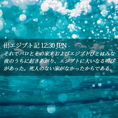 Picture 02 - 出エジプト記 12:30 JPN - それでパロとその家来およびエジプ - Bible Verse Picture