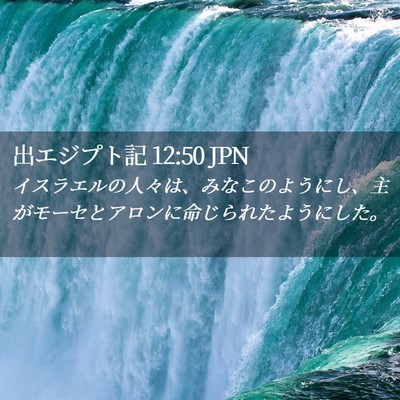 Picture 02 - 出エジプト記 12:50 JPN - イスラエルの人々は、みなこのよう - Bible Verse Picture