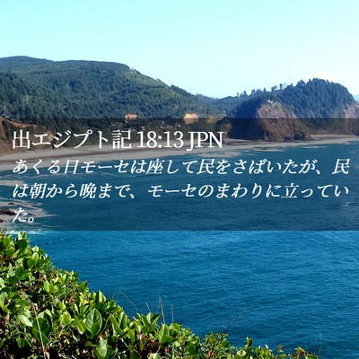 Picture 02 - 出エジプト記 18:13 JPN - あくる日モーセは座して民をさばい - Bible Verse Picture