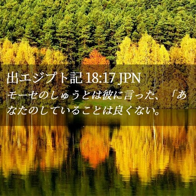 Picture 02 - 出エジプト記 18:17 JPN - モーセのしゅうとは彼に言った、「 - Bible Verse Picture