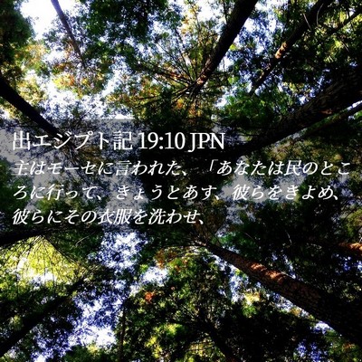 Picture 02 - 出エジプト記 19:10 JPN - 主はモーセに言われた、「あなたは - Bible Verse Picture