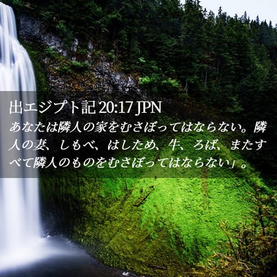 Picture 02 - 出エジプト記 20:17 JPN - あなたは隣人の家をむさぼってはな - Bible Verse Picture
