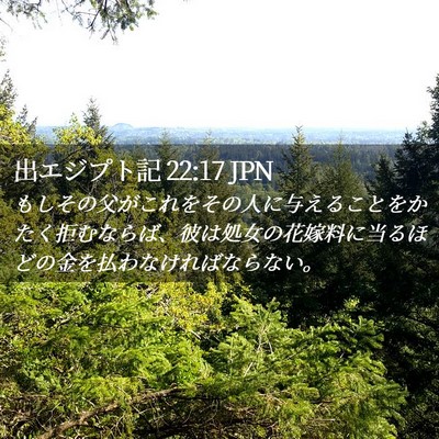 Picture 02 - 出エジプト記 22:17 JPN - もしその父がこれをその人に与える - Bible Verse Picture