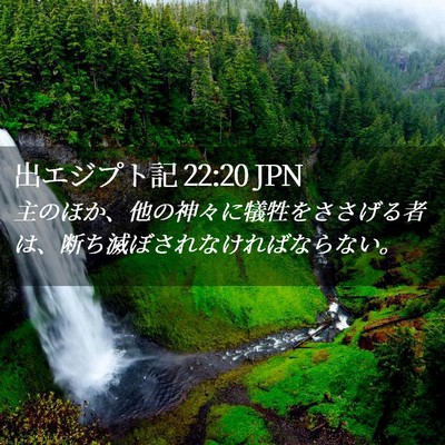 Picture 02 - 出エジプト記 22:20 JPN - 主のほか、他の神々に犠牲をささげ - Bible Verse Picture