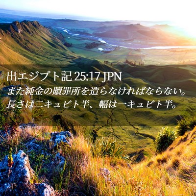 Picture 02 - 出エジプト記 25:17 JPN - また純金の贖罪所を造らなければな - Bible Verse Picture