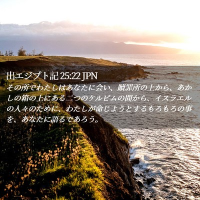 Picture 02 - 出エジプト記 25:22 JPN - その所でわたしはあなたに会い、贖 - Bible Verse Picture