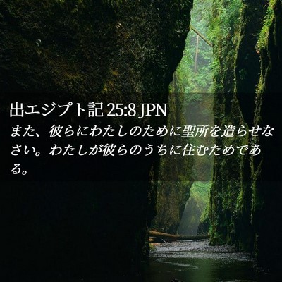 Picture 02 - 出エジプト記 25:8 JPN - また、彼らにわたしのために聖所を - Bible Verse Picture