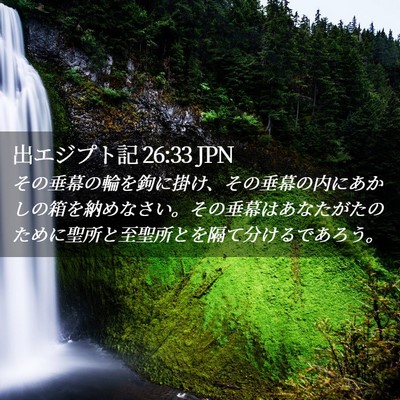 Picture 02 - 出エジプト記 26:33 JPN - その垂幕の輪を鉤に掛け、その垂幕 - Bible Verse Picture