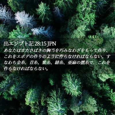 Picture 02 - 出エジプト記 28:15 JPN - あなたはまたさばきの胸当を巧みな - Bible Verse Picture