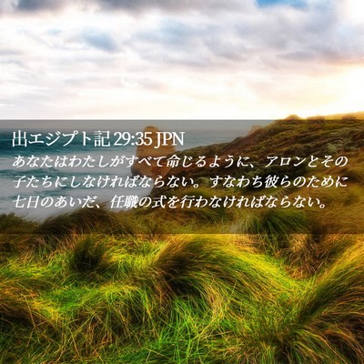 Picture 02 - 出エジプト記 29:35 JPN - あなたはわたしがすべて命じるよう - Bible Verse Picture