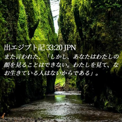 Picture 02 - 出エジプト記 33:20 JPN - また言われた、「しかし、あなたは - Bible Verse Picture