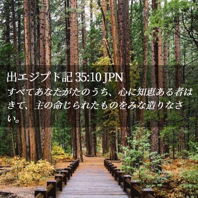 Picture 02 - 出エジプト記 35:10 JPN - すべてあなたがたのうち、心に知恵 - Bible Verse Picture