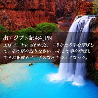 Picture 02 - 出エジプト記 4:4 JPN - 主はモーセに言われた、「あなたの - Bible Verse Picture