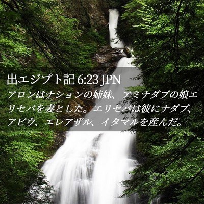 Picture 02 - 出エジプト記 6:23 JPN - アロンはナションの姉妹、アミナダ - Bible Verse Picture