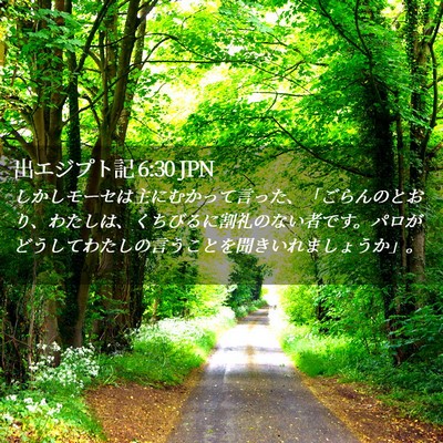 Picture 02 - 出エジプト記 6:30 JPN - しかしモーセは主にむかって言った - Bible Verse Picture