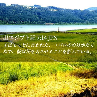 Picture 02 - 出エジプト記 7:14 JPN - 主はモーセに言われた、「パロの心 - Bible Verse Picture