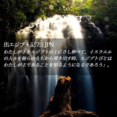 Picture 02 - 出エジプト記 7:5 JPN - わたしが手をエジプトの上にさし伸 - Bible Verse Picture