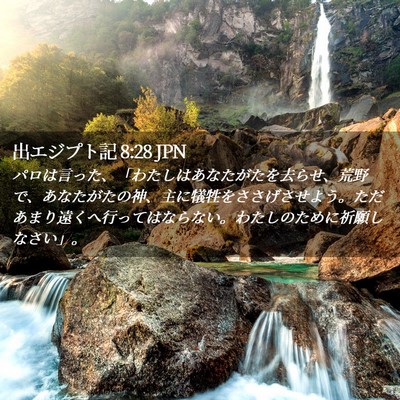 Picture 02 - 出エジプト記 8:28 JPN - パロは言った、「わたしはあなたが - Bible Verse Picture