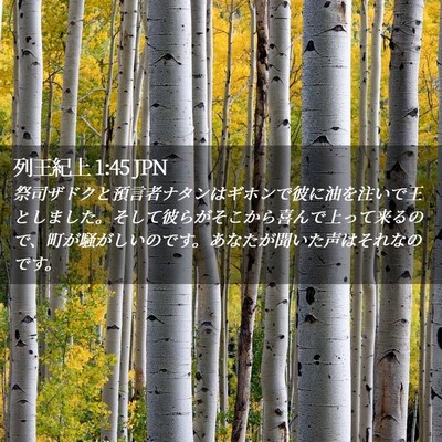 Picture 02 - 列王紀上 1:45 JPN - 祭司ザドクと預言者ナタンはギホン - Bible Verse Picture