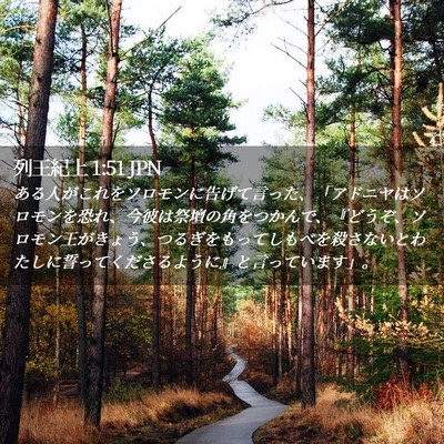 Picture 02 - 列王紀上 1:51 JPN - ある人がこれをソロモンに告げて言 - Bible Verse Picture