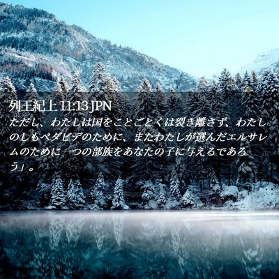 Picture 02 - 列王紀上 11:13 JPN - ただし、わたしは国をことごとくは - Bible Verse Picture