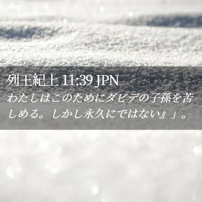 Picture 02 - 列王紀上 11:39 JPN - わたしはこのためにダビデの子孫を - Bible Verse Picture