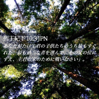 Picture 02 - 列王紀下 10:3 JPN - あなたがたは主君の子供たちのうち - Bible Verse Picture