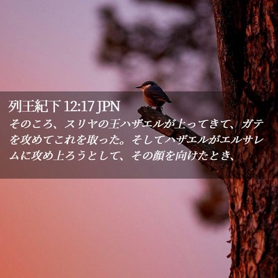Picture 02 - 列王紀下 12:17 JPN - そのころ、スリヤの王ハザエルが上 - Bible Verse Picture