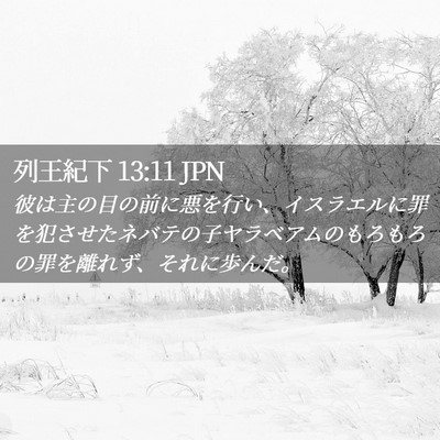 Picture 02 - 列王紀下 13:11 JPN - 彼は主の目の前に悪を行い、イスラ - Bible Verse Picture
