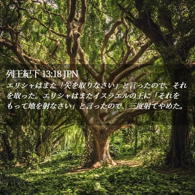 Picture 02 - 列王紀下 13:18 JPN - エリシャはまた「矢を取りなさい」 - Bible Verse Picture
