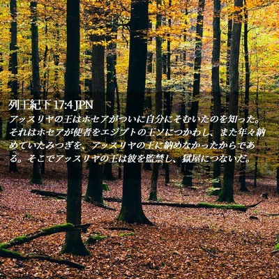 Picture 02 - 列王紀下 17:4 JPN - アッスリヤの王はホセアがついに自 - Bible Verse Picture