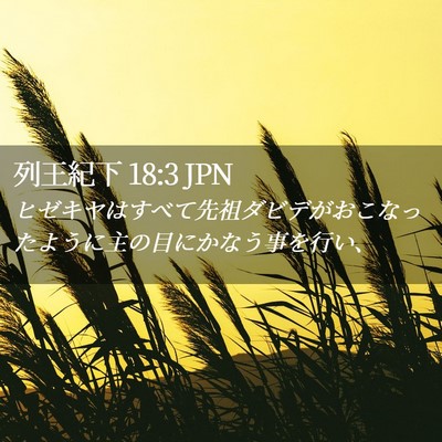 Picture 02 - 列王紀下 18:3 JPN - ヒゼキヤはすべて先祖ダビデがおこ - Bible Verse Picture