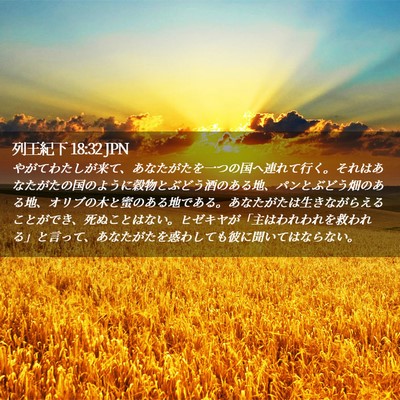 Picture 02 - 列王紀下 18:32 JPN - やがてわたしが来て、あなたがたを - Bible Verse Picture
