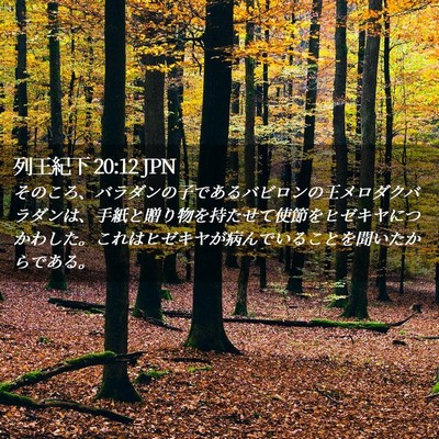 Picture 02 - 列王紀下 20:12 JPN - そのころ、バラダンの子であるバビ - Bible Verse Picture