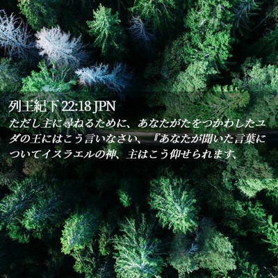 Picture 02 - 列王紀下 22:18 JPN - ただし主に尋ねるために、あなたが - Bible Verse Picture
