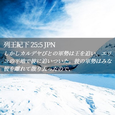 Picture 02 - 列王紀下 25:5 JPN - しかしカルデヤびとの軍勢は王を追 - Bible Verse Picture