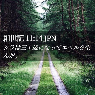 Picture 02 - 創世記 11:14 JPN - シラは三十歳になってエベルを生ん - Bible Verse Picture