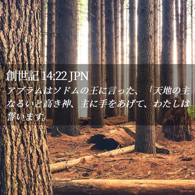 Picture 02 - 創世記 14:22 JPN - アブラムはソドムの王に言った、「 - Bible Verse Picture