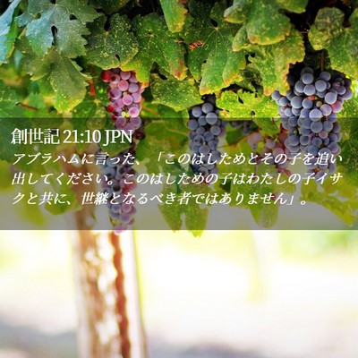 Picture 02 - 創世記 21:10 JPN - アブラハムに言った、「このはした - Bible Verse Picture