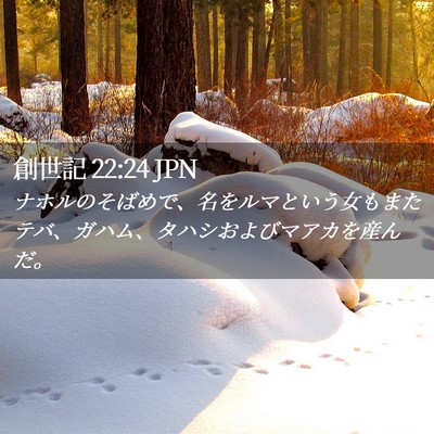 Picture 02 - 創世記 22:24 JPN - ナホルのそばめで、名をルマという - Bible Verse Picture