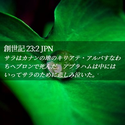 Picture 02 - 創世記 23:2 JPN - サラはカナンの地のキリアテ・アル - Bible Verse Picture