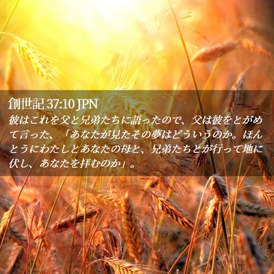 Picture 02 - 創世記 37:10 JPN - 彼はこれを父と兄弟たちに語ったの - Bible Verse Picture