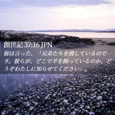 Picture 02 - 創世記 37:16 JPN - 彼は言った、「兄弟たちを捜してい - Bible Verse Picture