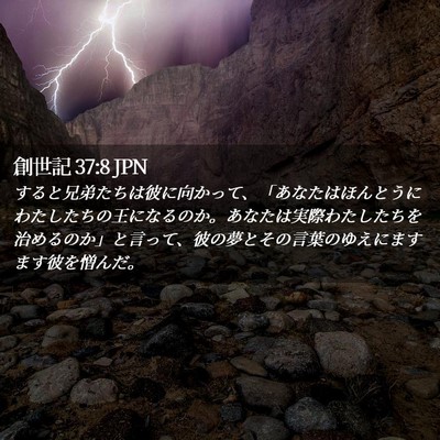 Picture 02 - 創世記 37:8 JPN - すると兄弟たちは彼に向かって、「 - Bible Verse Picture