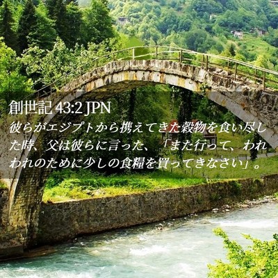 Picture 02 - 創世記 43:2 JPN - 彼らがエジプトから携えてきた穀物 - Bible Verse Picture