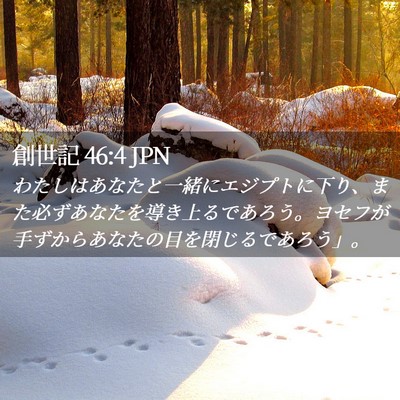 Picture 02 - 創世記 46:4 JPN - わたしはあなたと一緒にエジプトに - Bible Verse Picture